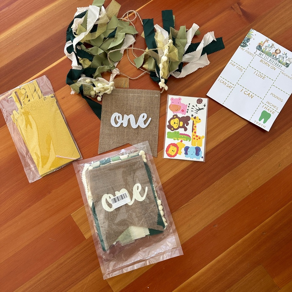 "Wild one" birthday party decorations bundle